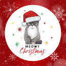 Search for cute kitten stickers Meowy christmas