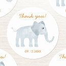 Search for baby elephant thank you stickers Watercolor