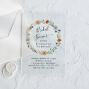 Search for acrylic bridal shower invitations Wildflowers