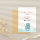 Search for hippo baby shower invitations Watercolor