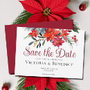 Search for christmas poinsettia save the dates Festive
