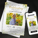 Search for sunflower celebration of life invitations Memorial