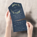 Search for seal and send wedding invitations Navy blue