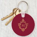 Search for burgundy key rings Initial