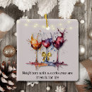 Search for wine glass christmas tree decorations Watercolor