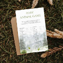 Search for adventure baby shower games Woodland animals