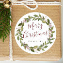 Search for watercolor holly berries stickers Christmas wreath