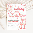 Search for making spirits bright invitations Hand drawn