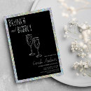 Search for black silver champagne invitations Brunch and bubbly
