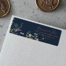 Search for pink and navy return address labels Bride