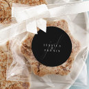 Search for script monogram wedding stickers Black and white