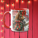 Search for brown and red mugs Horse