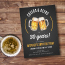 Search for cheers and beers 30th birthday invitations Adult