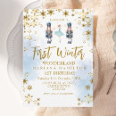 Search for winter wonderland 1st birthday invitations Gender neutral