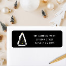Search for funny christmas return address labels Retro