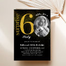 Search for shh its a surprise invitations Black and gold