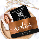Search for copper and black business cards Qr code