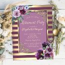 Search for purple and gold retirement invitations Flowers