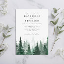 Search for watercolor rustic wedding invitations Pine tree