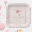 Search for pink bow plates 1st birthday