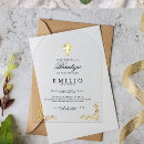 Search for bautismo invitations Gold cross