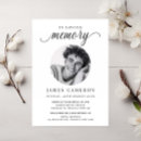 Search for white funeral invitations Minimalist