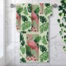 Search for pink flamingo bath towels Leaves