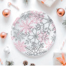 Search for pink snowflake plates Snowflakes