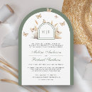 Search for green butterflies wedding invitations All in one