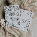 Search for whimsical engagement party invitations Hand drawn