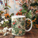 Search for colourful birds mugs Tropical flowers