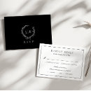 Search for without meal choice wedding rsvp cards Black and white