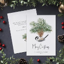 Search for chickadee christmas cards Watercolor