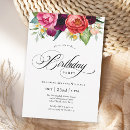 Search for rustic floral birthday invitations Adult birthday party