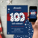 Search for red white blue birthday invitations Retro