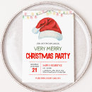 Search for santa hat christmas invitations Red
