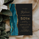 Search for teal gold 50th birthday invitations Chic