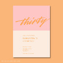 Search for pink orange birthday invitations Modern