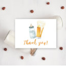 Search for beer thank you cards Baby is brewing