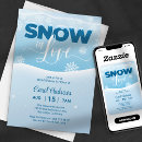 Search for snow white invitations Blue and white