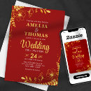 Search for crimson red wedding invitations Elegant