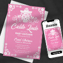 Search for baby skull invitations Pink