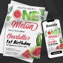 Search for watermelon 1st birthday invitations Fruit birthday party