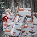 Search for lighthouse wrapping paper Blue