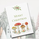Search for mushroom christmas cards Watercolor