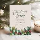 Search for holly christmas invitations Red and green