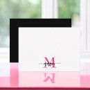 Search for monogram note cards Black