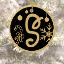 Search for letter s christmas tree decorations Gold