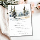 Search for pine tree bridal shower invitations Watercolor