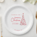 Search for christmas tree paper plates Red
